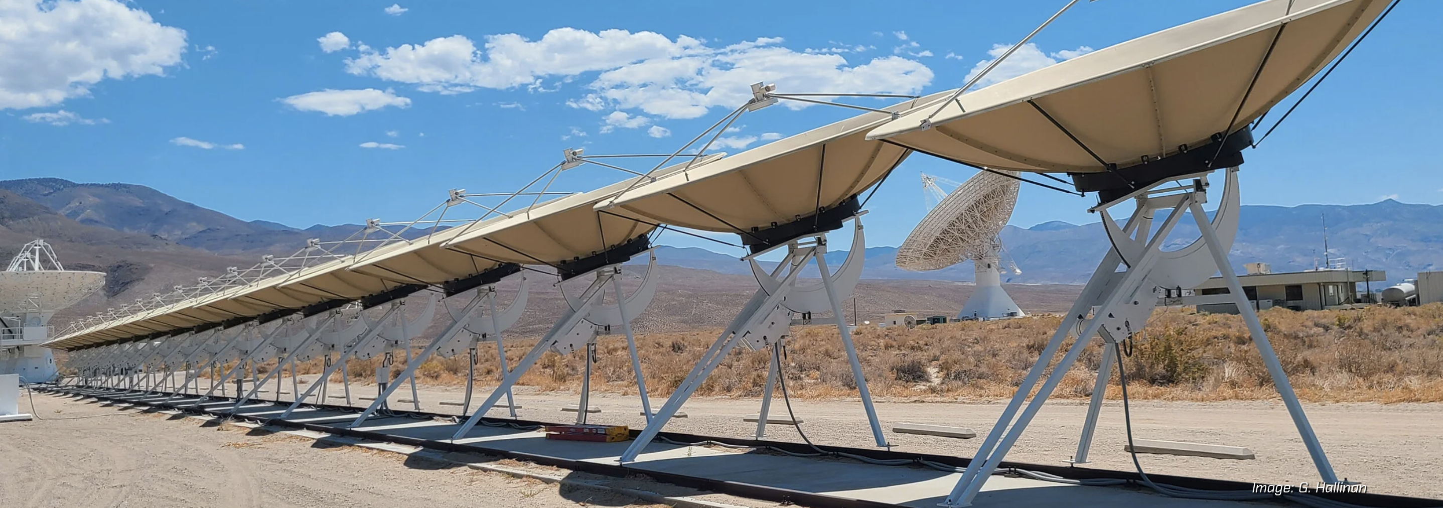 The Deep Synoptic Array at Owens Valley Radio Observatory in Bishop, California.